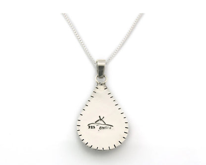 Navajo Necklace Sterling Authentic Gemstone Traditional Signed Teepee