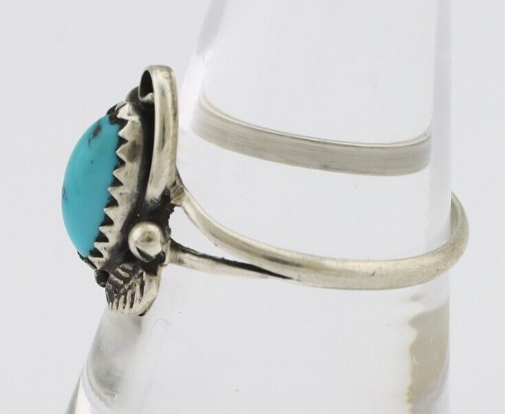 Navajo Ring 925 Silver Turquoise Artist Signed SkyStone Creations C.80's