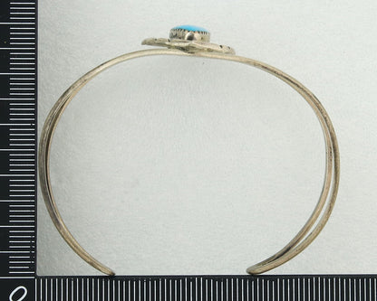 Vintage Navajo Bracelet 925 Silver Turquoise Handmade Authentic Signed HMSS W