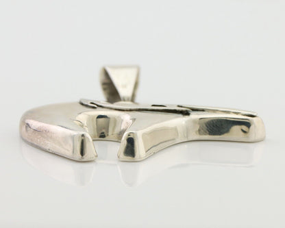 Navajo Spirit Bear Pendant 925 Sterling Silver Native Artist C.80's