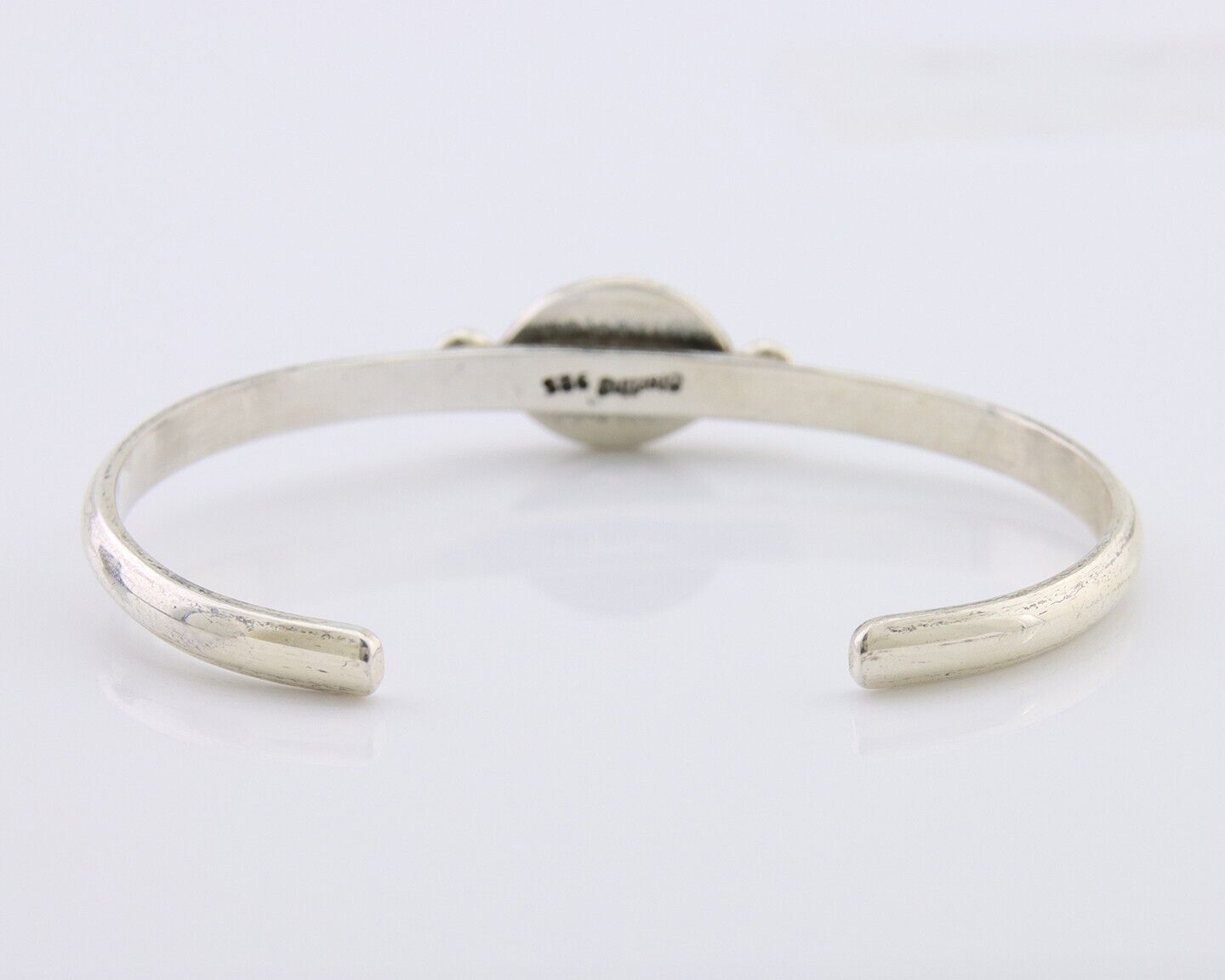 Navajo Bracelet 925 Silver Natural Turquoise Native American Artist C.80's