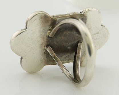 Navajo Handmade Ring 925 Silver Turquoise Native Artist C.80's