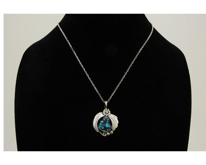 Navajo Necklace 925 Silver Natural Turquoise Native American Artist C.80's