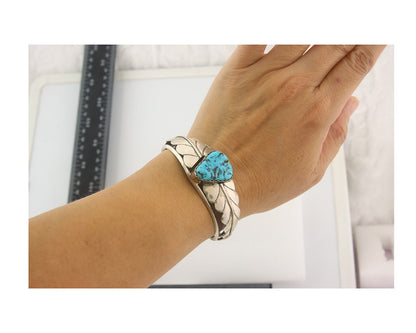 Vintage Navajo Bracelet 925 Silver Turquoise Traditional Handmade Authentic
