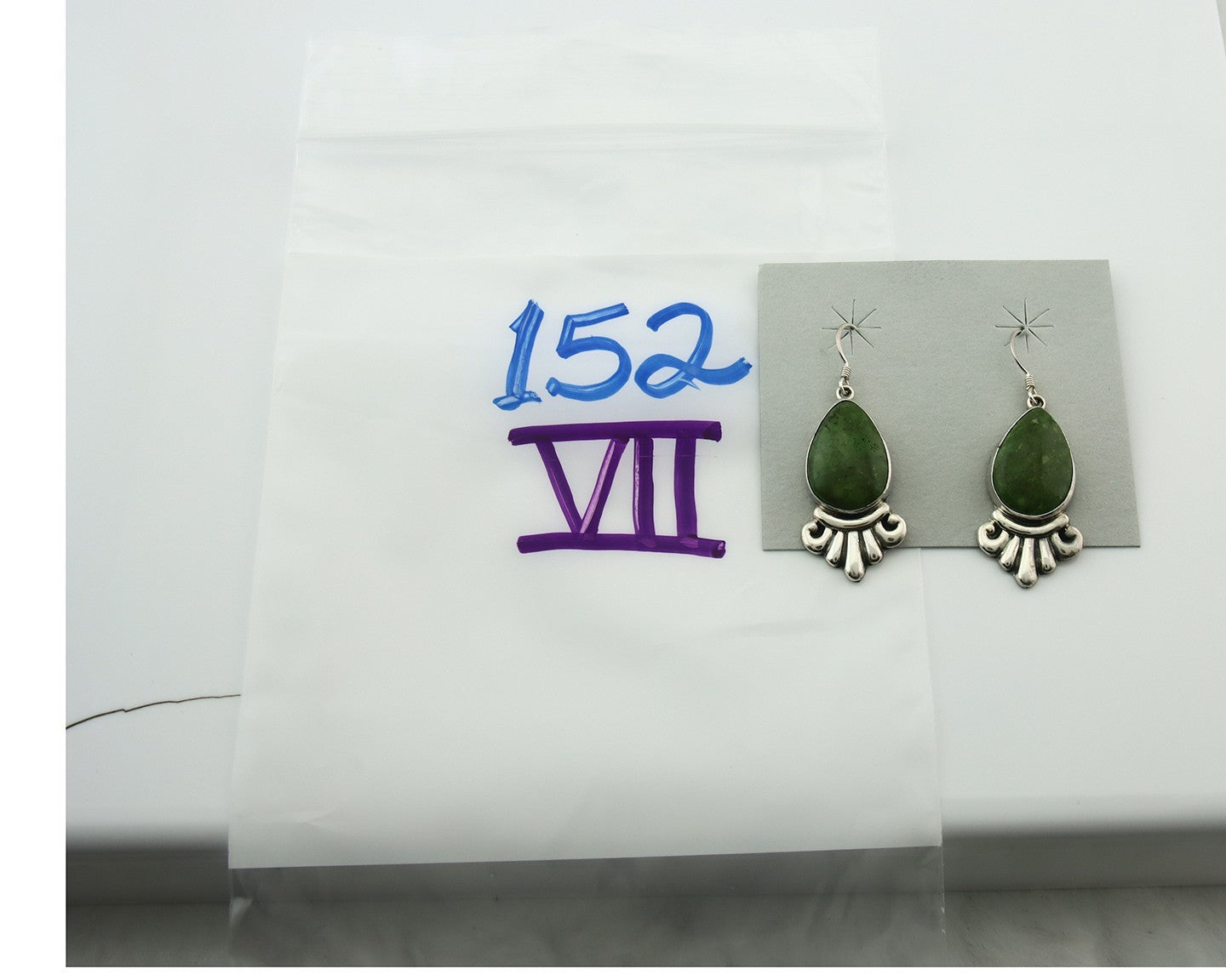 Navajo Earrings Sterling Silver Natural Turquoise Vintage Authentic