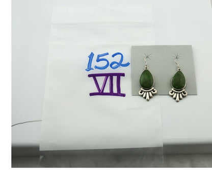 Navajo Earrings Sterling Silver Natural Turquoise Vintage Authentic
