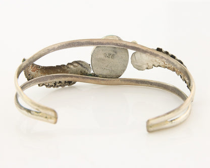 Navajo Bracelet Sterling Silver Turquoise Native American Artist Handmade