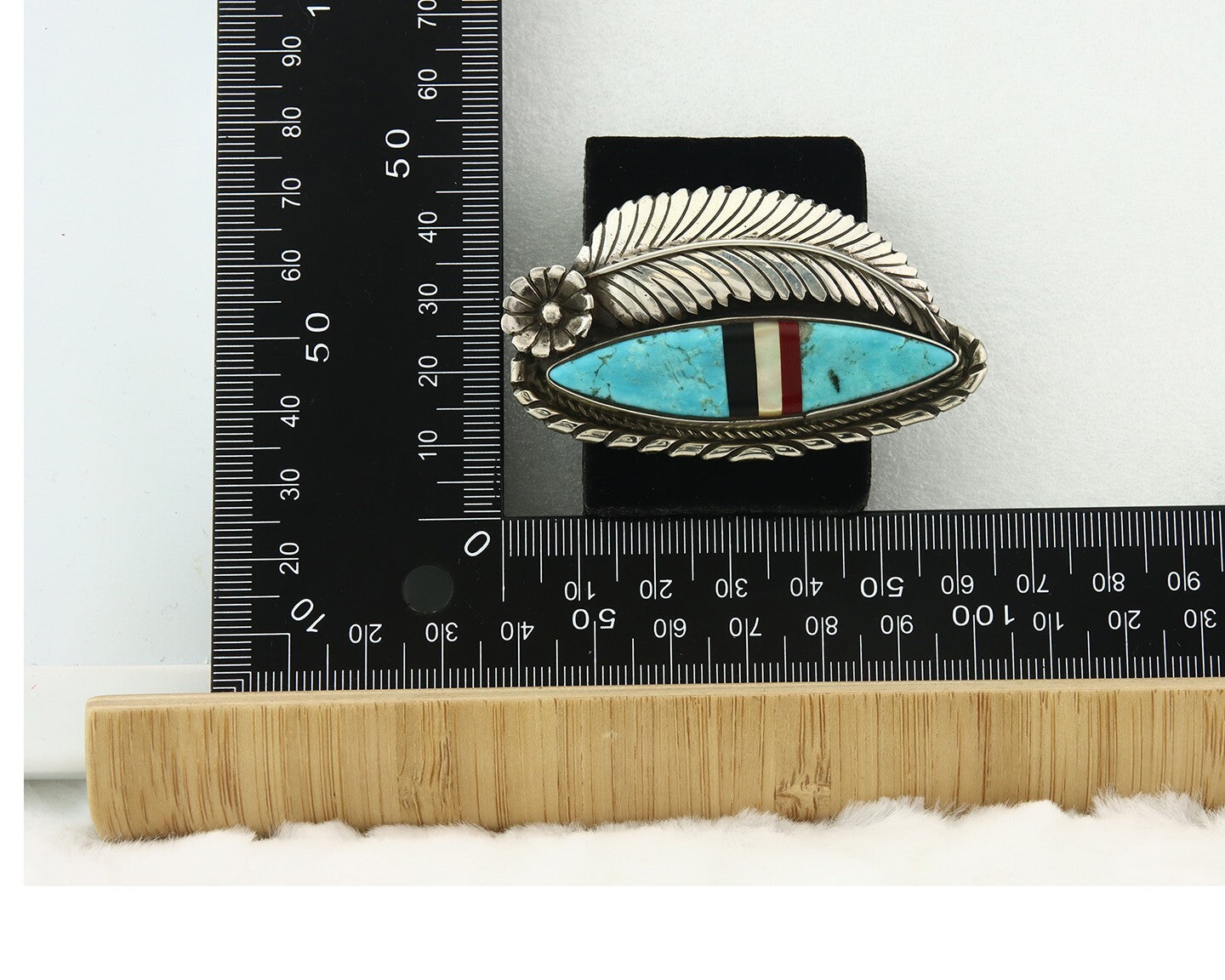 Vintage Navajo Ring 925 Sterling Silver Turquoise Handmade Size 8.75