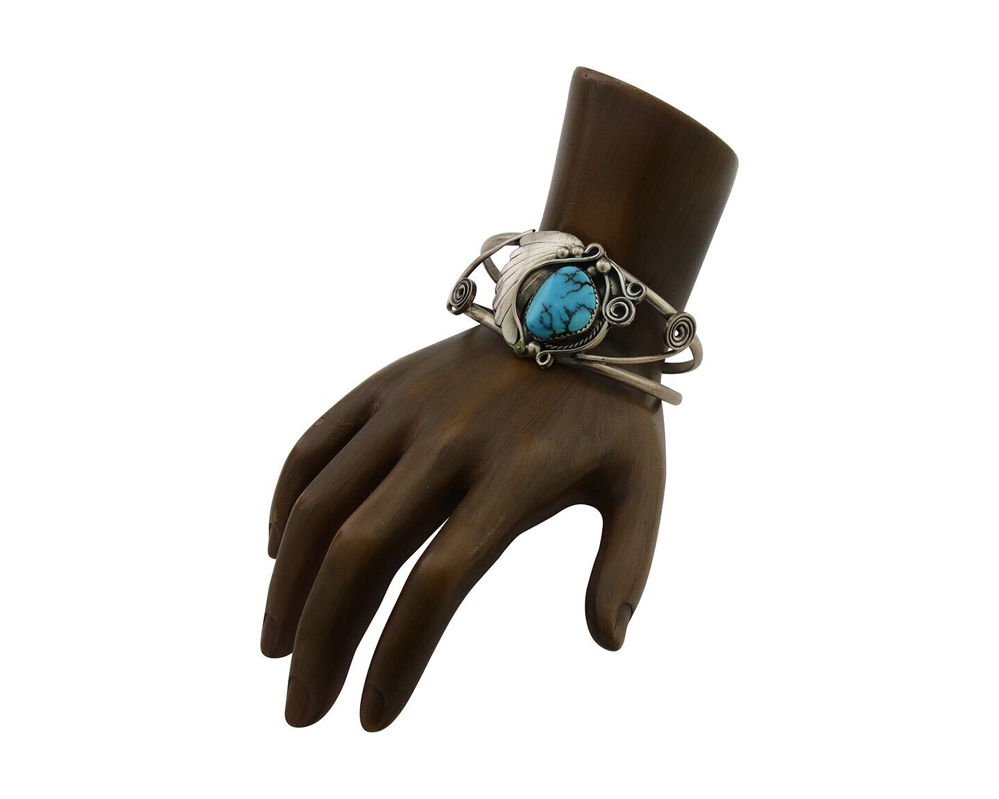 Navajo Bracelet 925 Silver Blue Turquoise Native American Artist C.80's