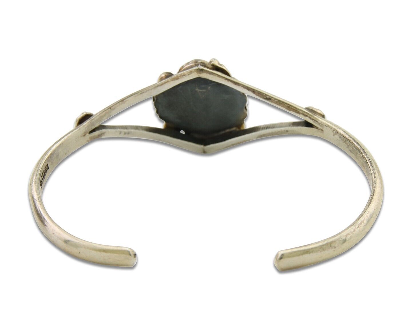 Navajo Bracelet 925 Silver Cuff Turquoise Handmade Native Artist C.80's