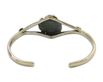 Navajo Bracelet 925 Silver Cuff Turquoise Handmade Native Artist C.80's