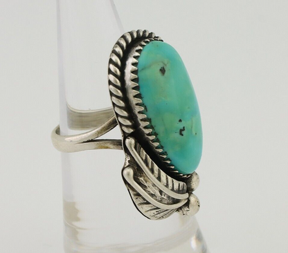 Navajo Ring 925 Silver Natural Blue Turquoise Native American Artist C.80's