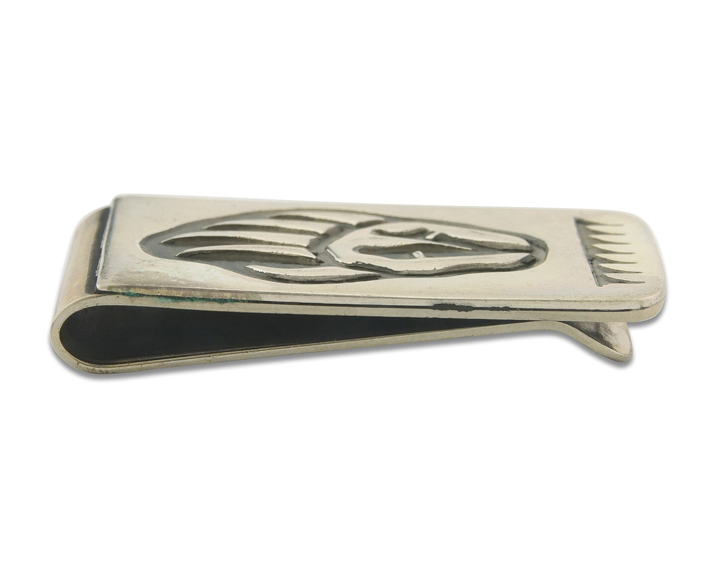 Navajo Money Clip 925 Silver & 999 Nickle Animal Claw Native Artist C.80's