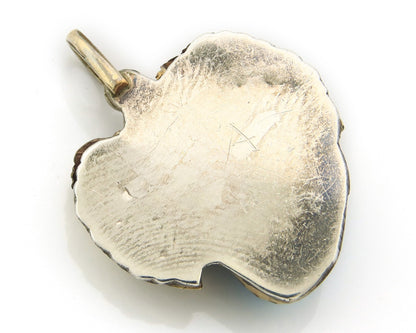 Navajo Pendant Sterling Silver & Gold Natural Blue Turquoise Authentic Native
