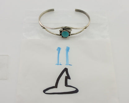 Navajo Handmade Bracelet 925 Silver Natural Blue Turquoise Native American C80's