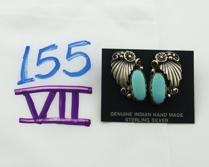 Navajo Earrings Sterling Silver Turquoise Vintage Dangle Handmade
