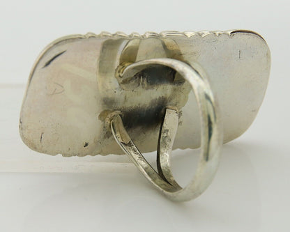 Navajo Ring 925 Sterling Silver Turquoise Native American Artist C.80's