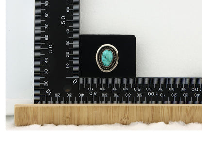 Vintage Navajo Ring 925 Sterling Silver Turquoise Handmade Size 9.25