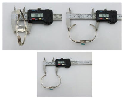 Navajo Bracelet 925 Silver Sleeping Beauty Turquoise Signed Robert Vandover C80s