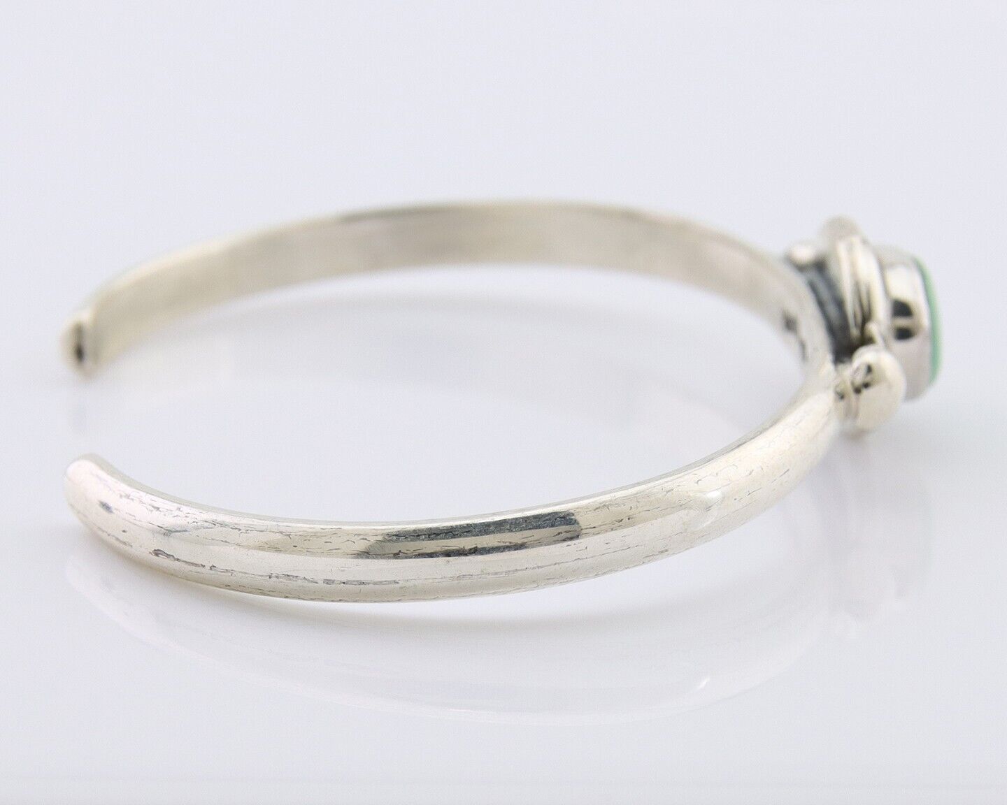 Navajo Bracelet 925 Silver Natural Turquoise Native American Artist C.80's