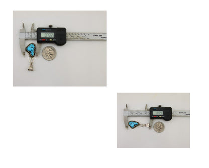 Navajo Sleeping Beauty Turquoise Pendant 925 Silver Signed Tony Guerro C.80's