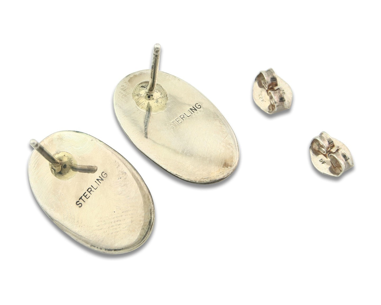 Navajo Earrings Sterling Silver Lapis Vintage Authentic