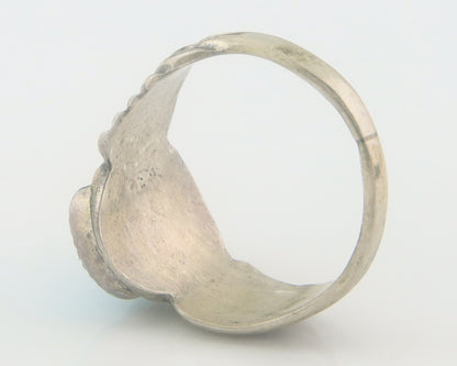 Men Navajo Ring Sterling Silver Authentic Vintage Turquoise Size 11.0