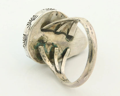 Men Navajo Ring Sterling Silver Natural Turquoise Handmade Vintage Size 11.25