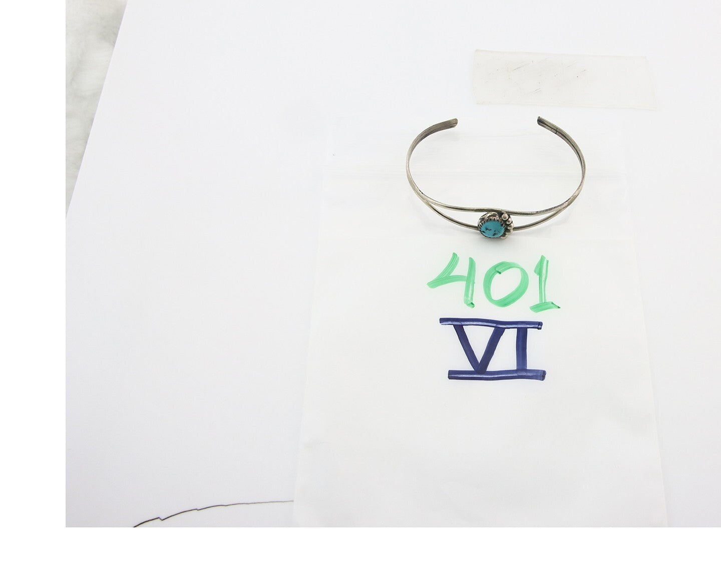 Vintage Navajo Bracelet 925 Silver Blue Turquoise Handmade Signed P