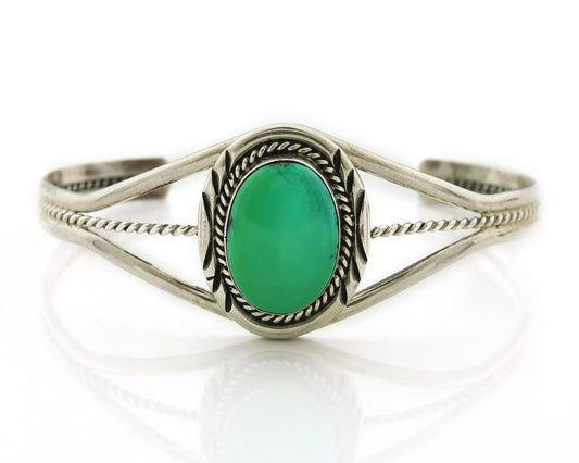 Navajo Cuff Bracelet 925 Sterling Silver Turquoise Vintage Handmade