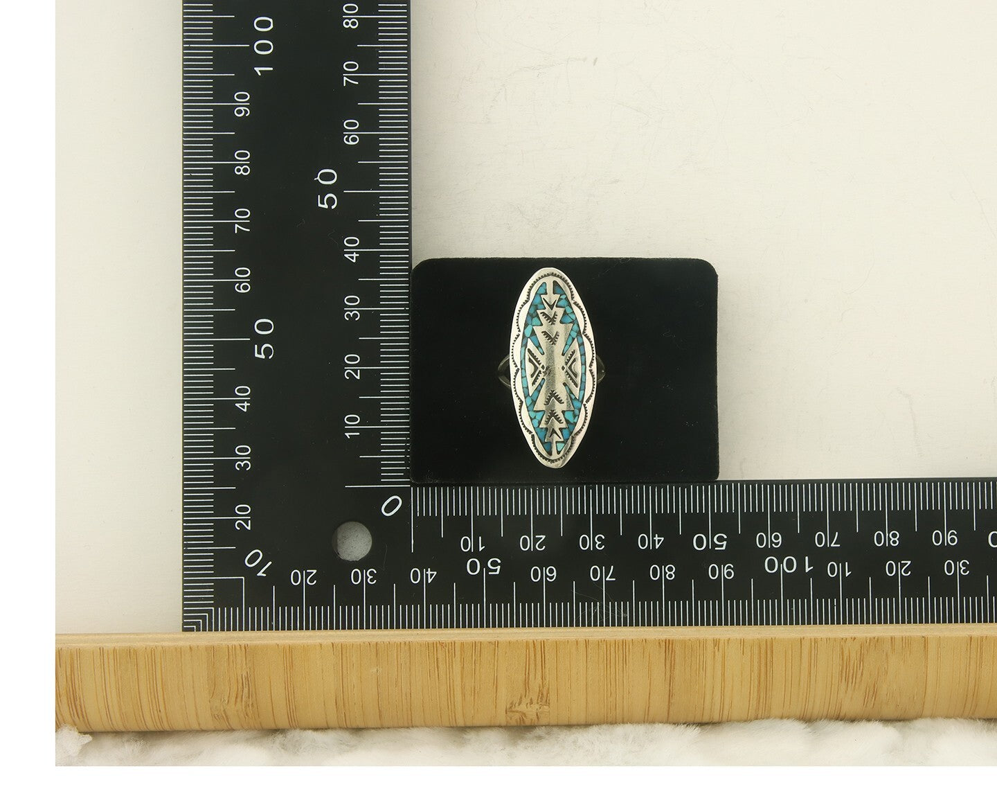 Vintage Navajo Ring 925 Sterling Turquoise Native American Artist Size 5.25