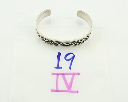 Navajo Bracelet 925 Silver Artist Signed Thomas Singer Cuff Made in the 1980's