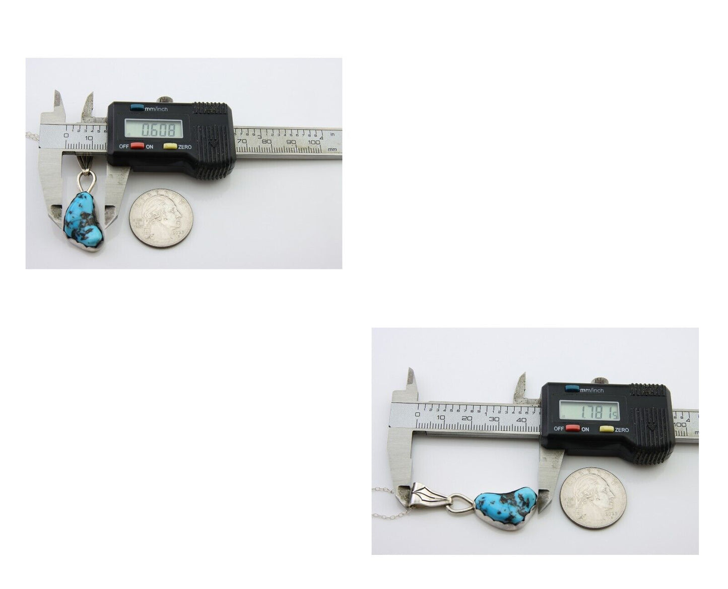 Navajo Necklace 925 Silver Blue Turquoise Artist Signed Tony Guerro C.80's