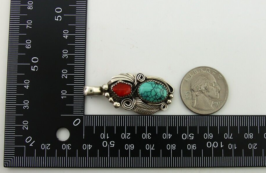 Navajo Necklace 925 Silver Spiderweb Turquoise Artist Signed Justin Morris C80s