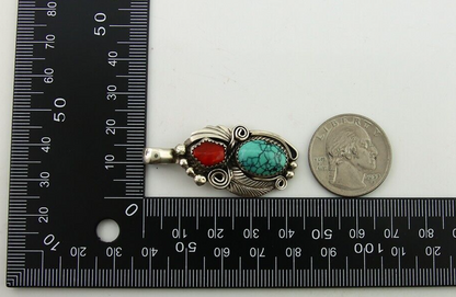 Navajo Necklace 925 Silver Spiderweb Turquoise Artist Signed Justin Morris C80s