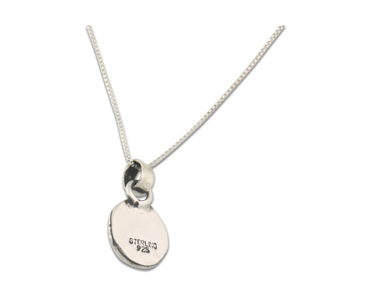 Navajo Sterling Silver Necklace Authentic Tiger Eye Sapphire Vintage Handmade