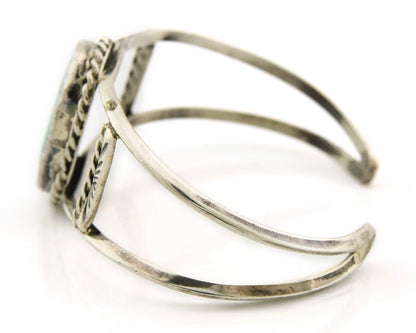 Navajo Cuff Bracelet Sterling Silver Blue Turquoise Vintage