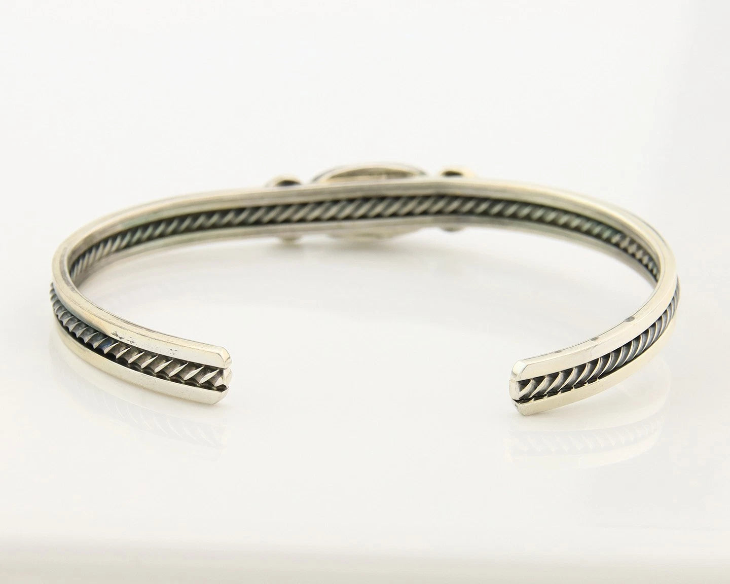 Navajo Cuff Bracelet Sterling Silver Authentic Pink Muscle Native Artist