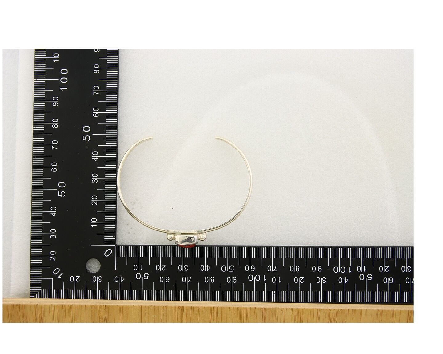 Navajo Bracelet .925 Silver Natural Red Coral Cuff Native American Artist C.80's