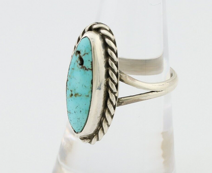 Navajo Handmade Ring 925 Silver Kingman Turquoise Native American Artist C.80's