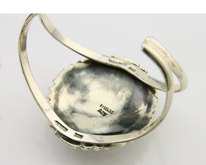 Navajo Cuff Bracelet 925 Silver Cuff Turquoise Cuff Native American Artist C80's