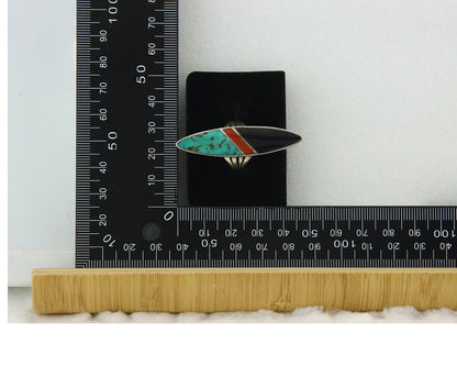 Vintage Navajo Ring 925 Sterling Silver Turquoise Handmade Size 4.75