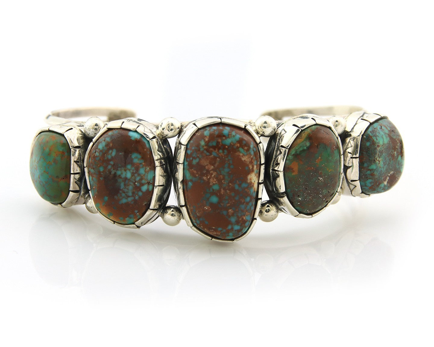 Navajo Bracelet Sterling Silver Handmade Turquoise Artist Signed David Zachary