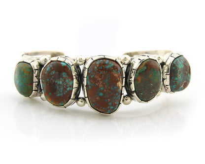 Navajo Bracelet Sterling Silver Handmade Turquoise Artist Signed David Zachary