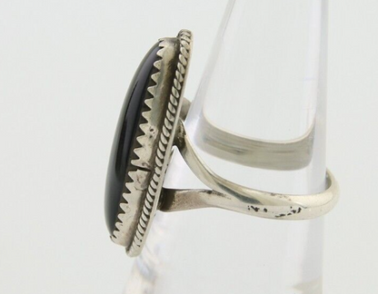 Navajo Handmade Ring 925 Silver Black Onyx Native American Artist C.80's