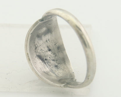 Navajo Ring 925 Silver Inlaid Turquoise Native American Artist C.80's Size 6.75