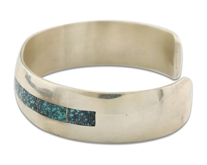 Vintage Navajo Bracelet 925 Silver Authentic Traditional Gemstone Signed BJ