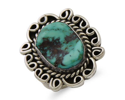 Navajo Ring 925 Silver Royston Turquoise Artist Siged W C.80's
