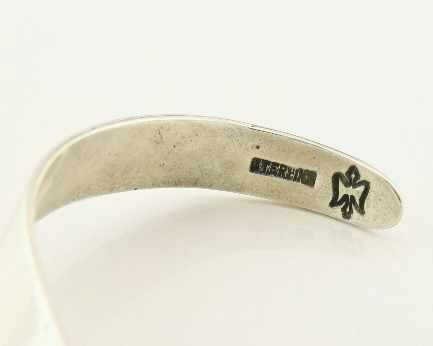 Navajo Cuff Bracelet 925 Sterling Silver Vintage Handmade Signed Thunderbird