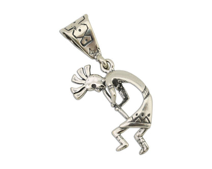 Navajo Kokopelli Pendant 925 Sterling Silver Artist Masha C.80's